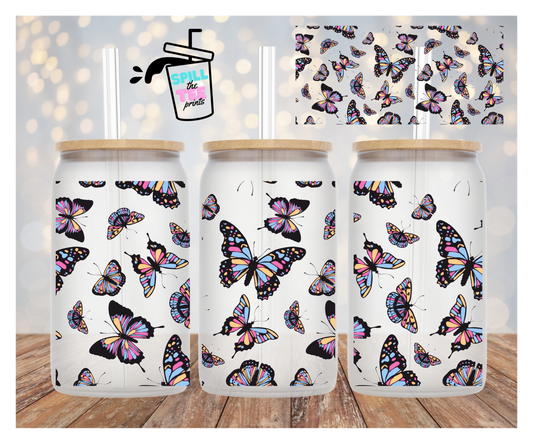 Butterflies- UVDTF 16 Ounce Cup Wrap