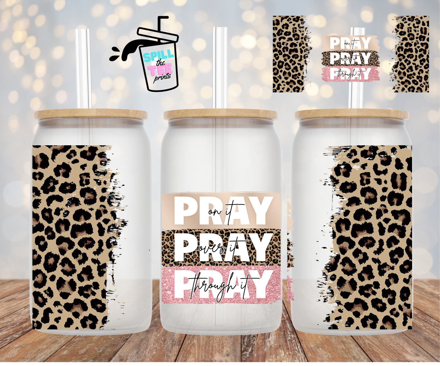 PRAY- UVDTF 16 Ounce Cup Wrap