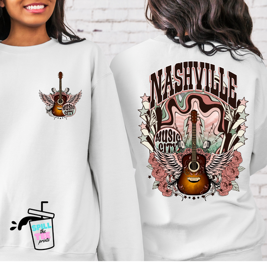 Nashville Music City- With Pocket- Clear Film Matte