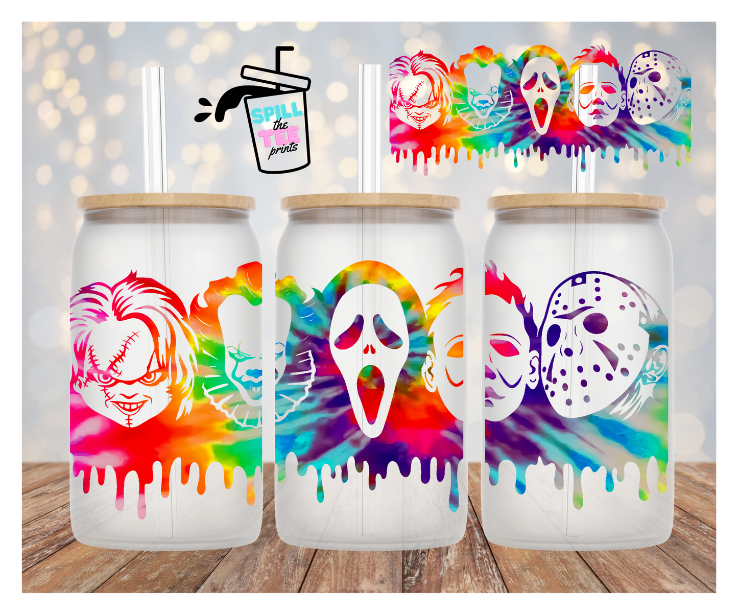 Scary Friends- UVDTF 16 Ounce Cup Wrap