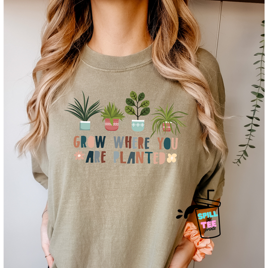 Grow Where You Are Planted- Clear Film Matte