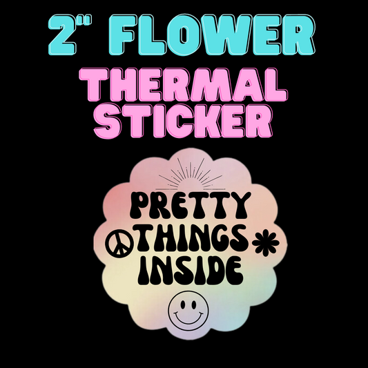 Pretty Things Inside Flower Rainbow 2'' Sticker