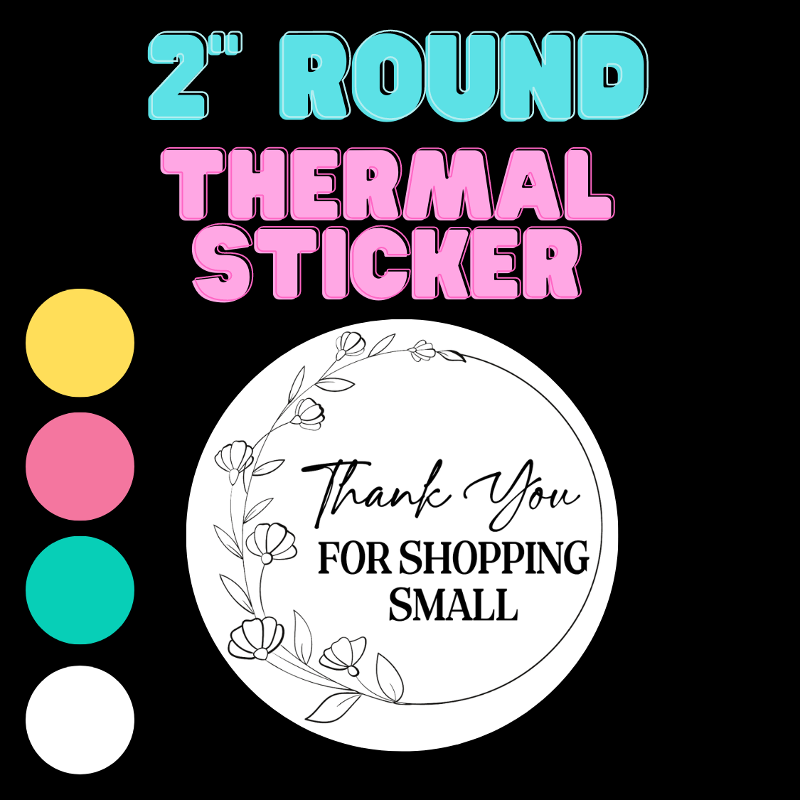 Thank You for Shopping Small- 2'' Round